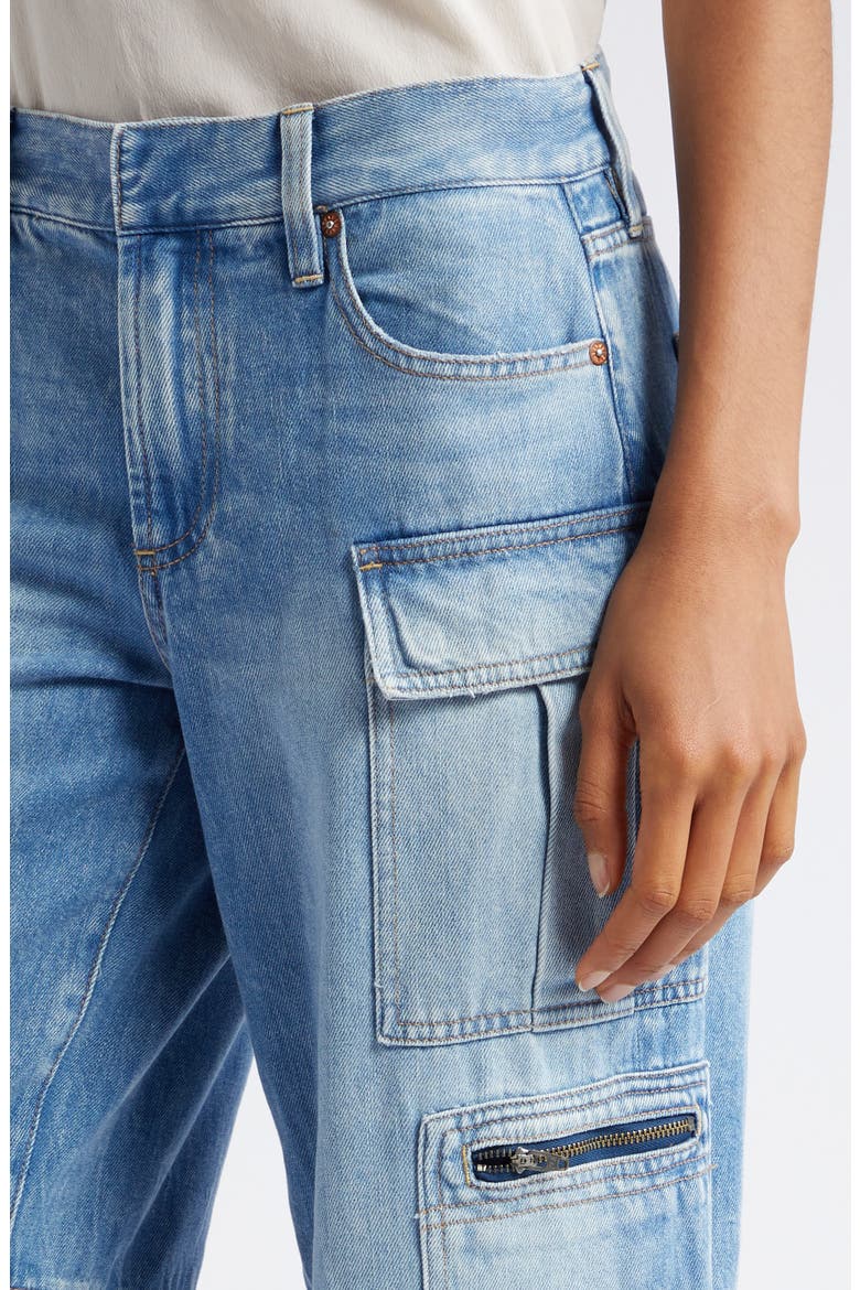 Cay Baggy Cargo Jeans, Alternate, color, BREA BLUE