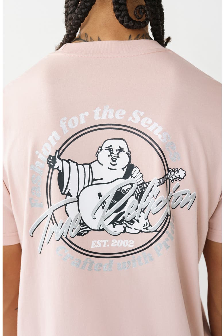 Marker Script Buddha Graphic T-Shirt, Alternate, color, SEPIA ROSE