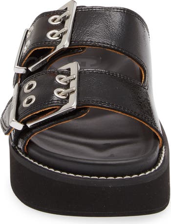 ☆送料・関税込☆GANNI★BUCKLE DOUBLE STRAP PLATFORM SANDAL★ Ganni Egret Buckle Platform Sandal (Women) | Nordstrom