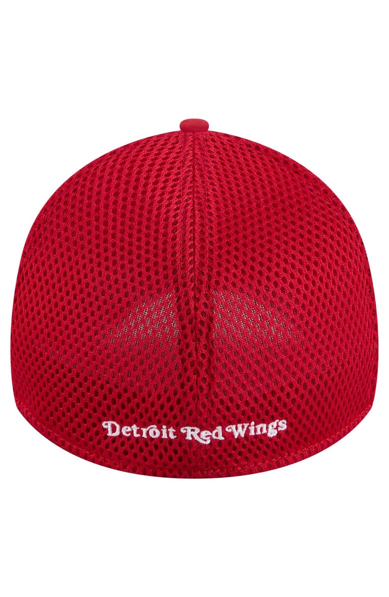 New Era Men's New Era Red Detroit Red Wings Linear Featherweight 39THIRTY Flex Hat, Alternate, color,