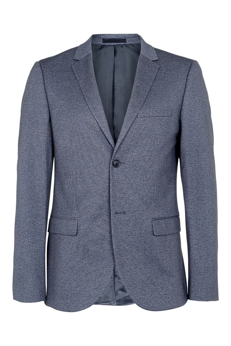 Skinny Fit Jersey Blazer, Alternate, color, DARK BLUE