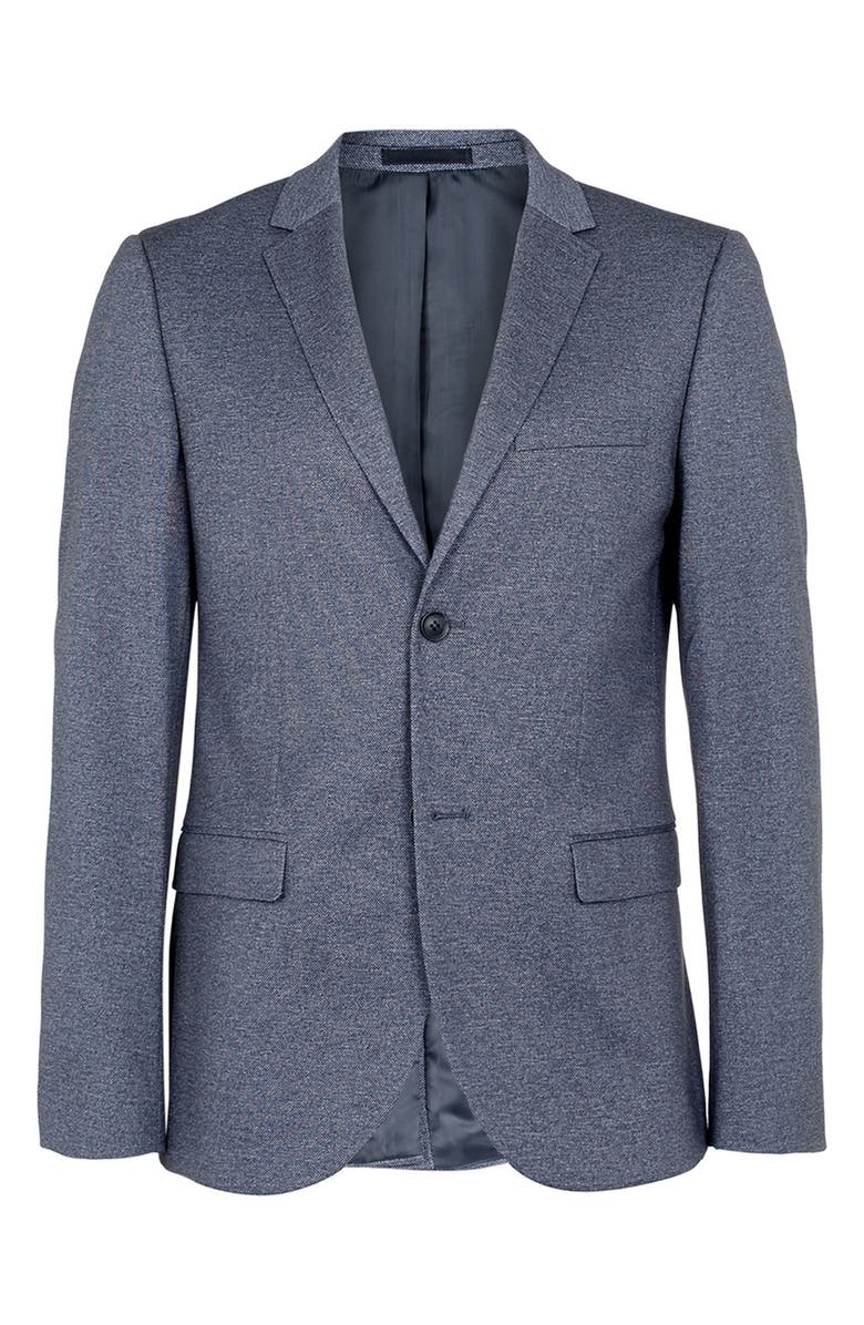 Topman Skinny Fit Jersey Blazer, Alternate, color, 
