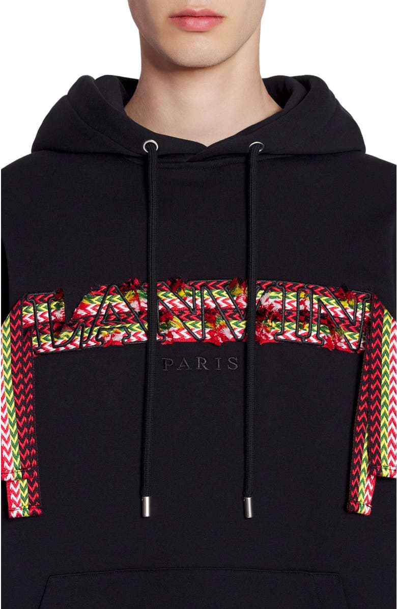 Lanvin Oversized Hoodie Lanvin Curblace, Alternate, color, Black