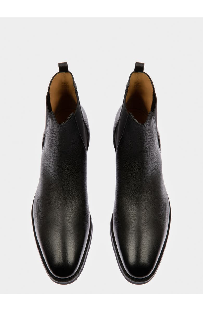 Bally Scribe Novo Booties In Deer Leather, Alternate, color, Black