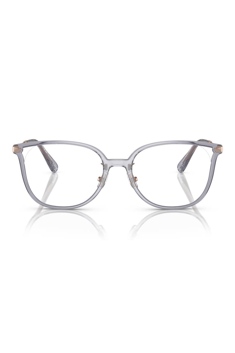 55mm Square Optical Glasses, Main, color, TRANSPARENT PURPLE / DEMO LENS