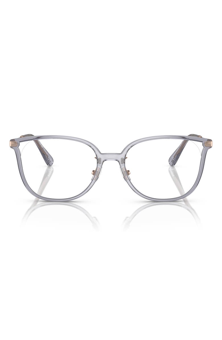 COACH 55mm Square Optical Glasses, Main, color, Transparent Purple / Demo Lens