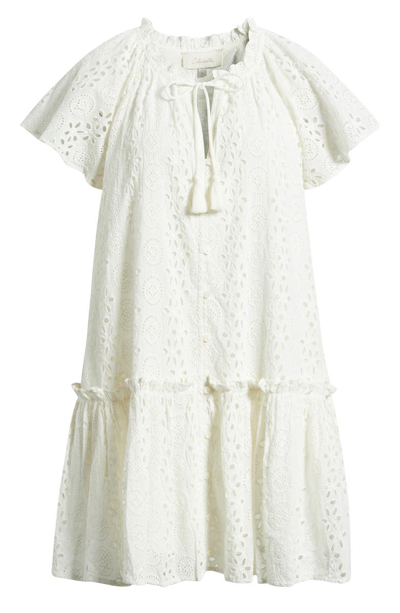 Cleobella Organic Cotton Eyelet Minidress, Alternate, color, Ivory