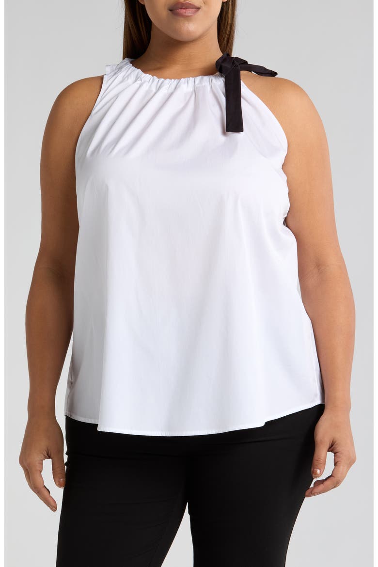 Acadia Sleeveless Cotton Top, Main, color, WHITE