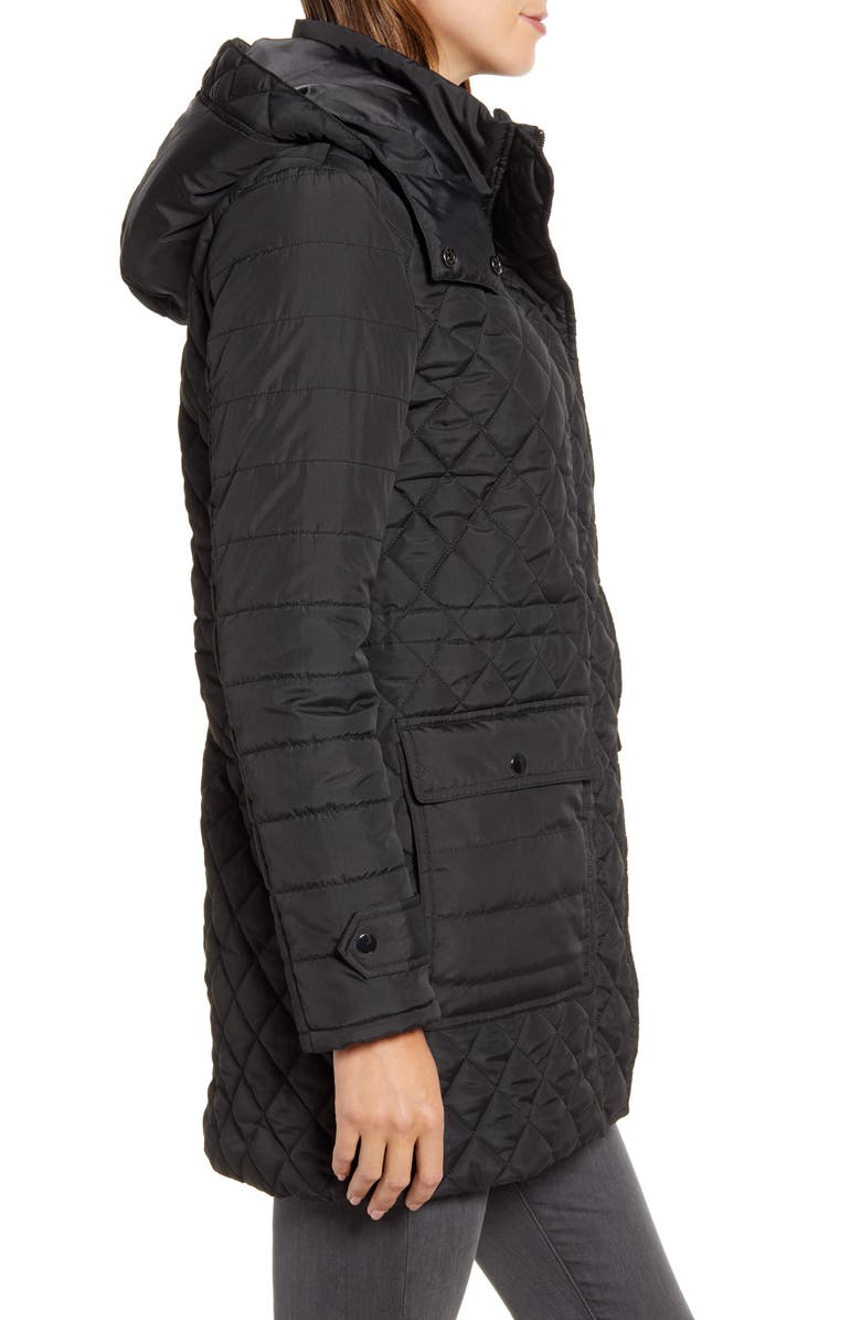 Rachel Parcell Quilted Hooded Parka, Alternate, color,