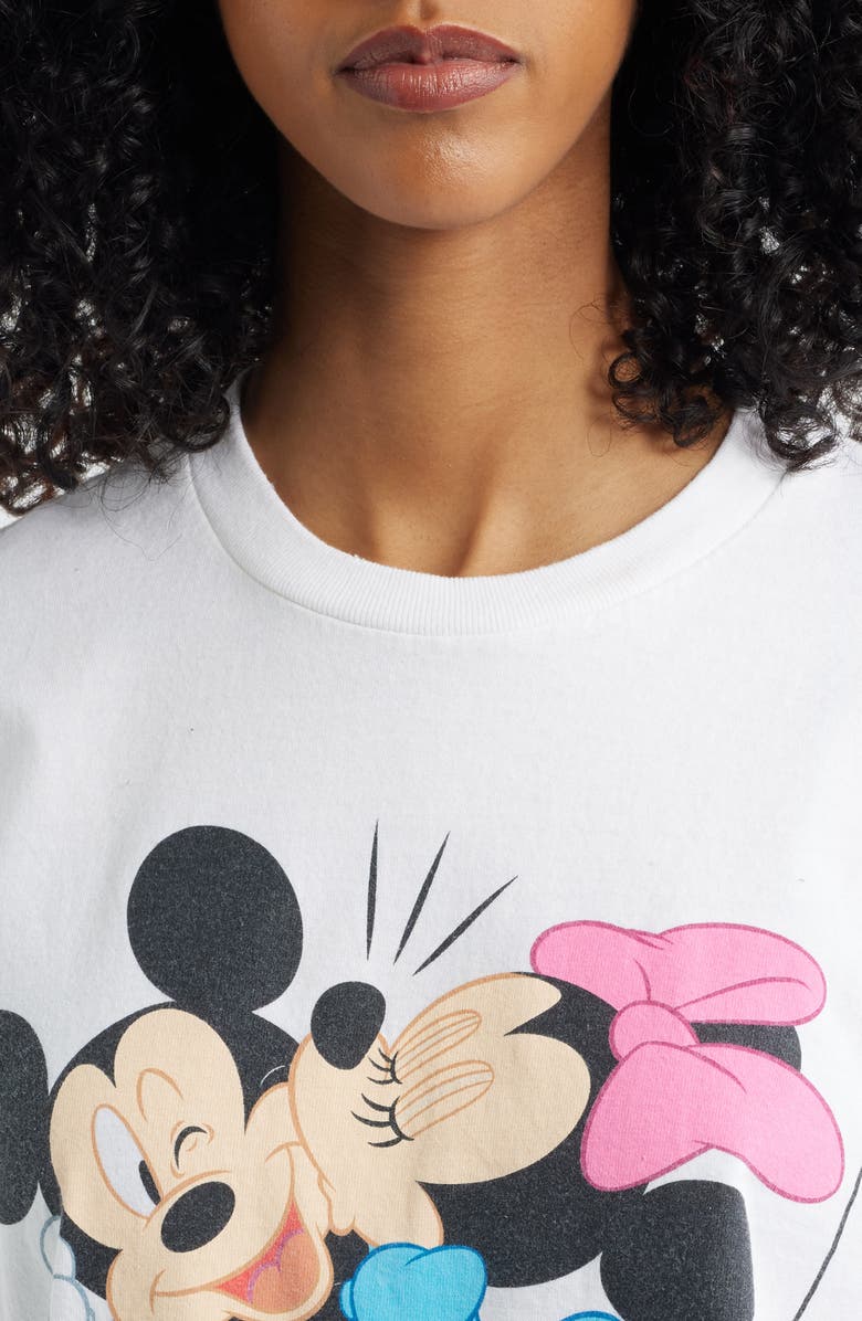 Mickey & Minnie Kiss Cotton Graphic T-Shirt