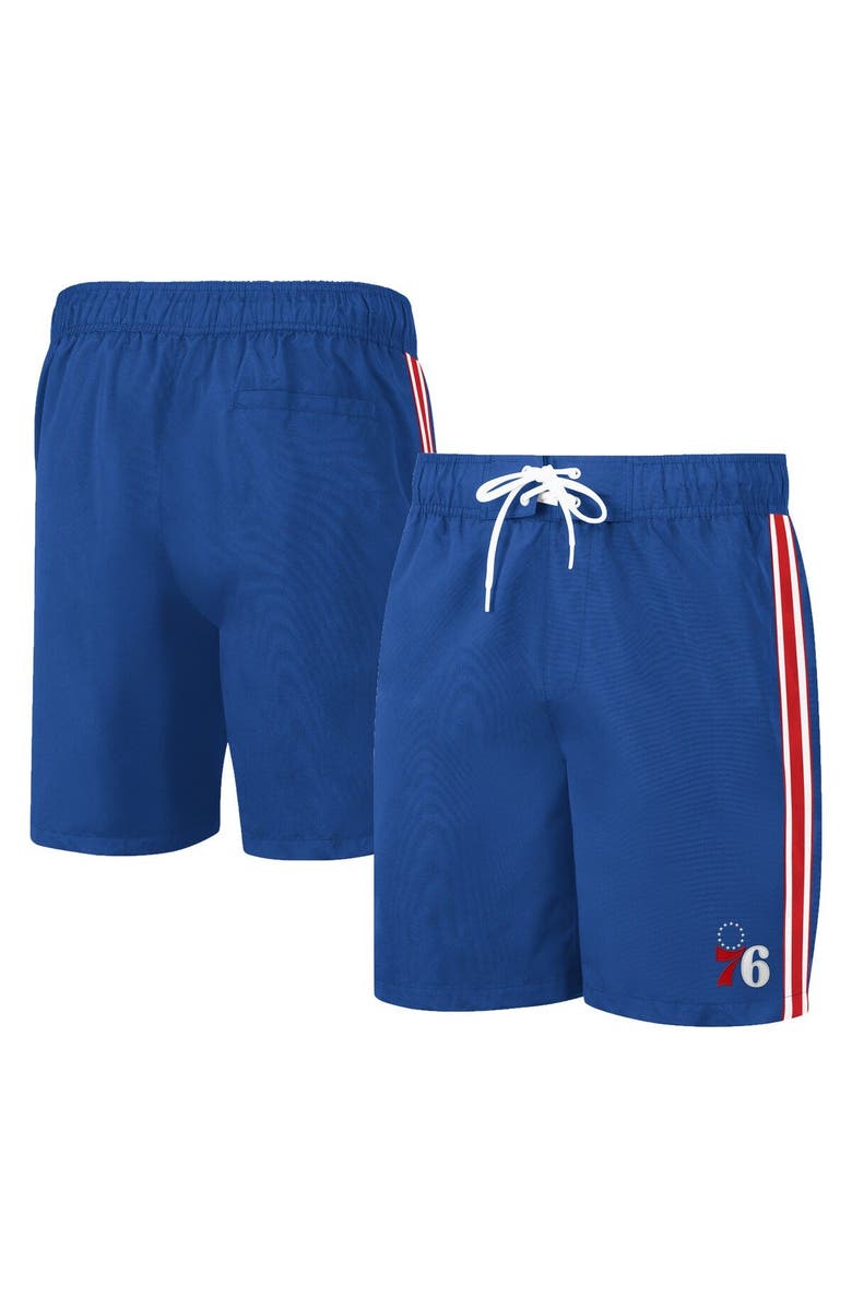 G-III SPORTS BY CARL BANKS Men's G-III Sports by Carl Banks Royal/Red Philadelphia 76ers Sand Beach Volley Swim Shorts, Main, color, Royal