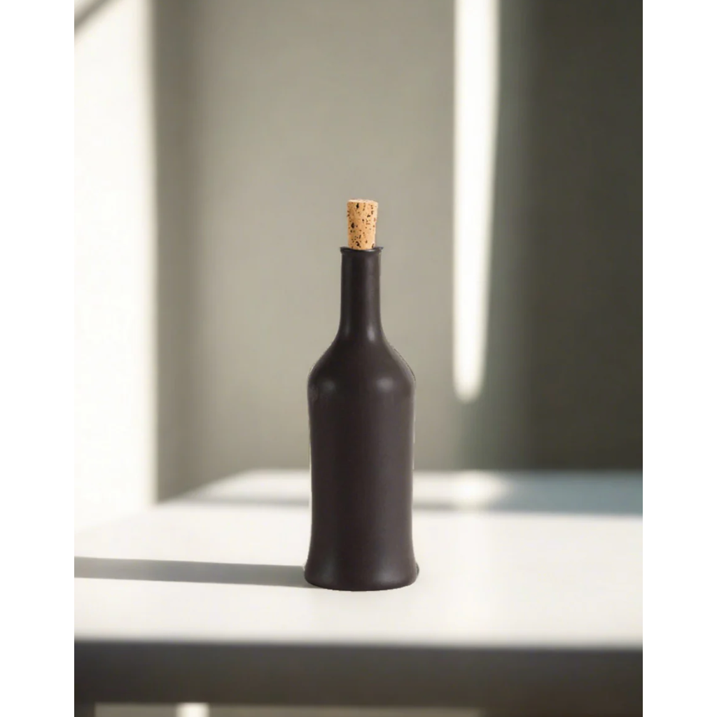 Gharyan Stoneware Stoneware Olive Oil Dispenser | Brutto 21 oz In Black