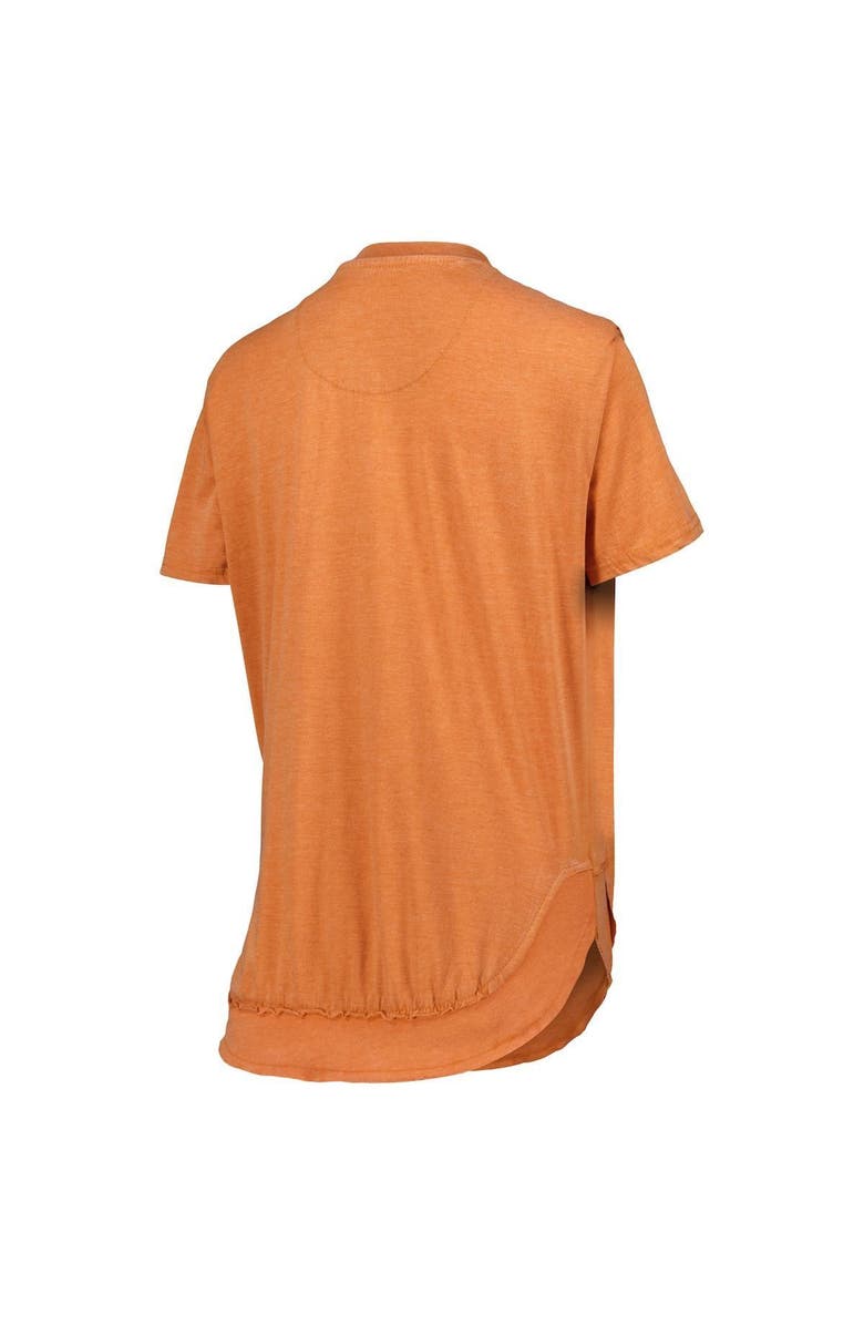 PRESSBOX Women's Pressbox Texas Orange Texas Longhorns Arch Poncho T-Shirt, Alternate, color, Burnt Orange