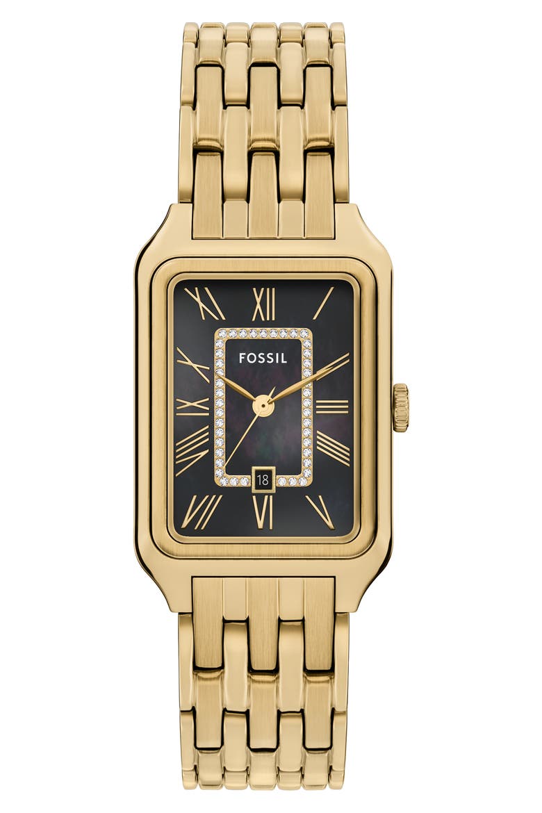 Raquel Bracelet Watch, 26mm x 40mm, Main, color, GOLD/ BLACK