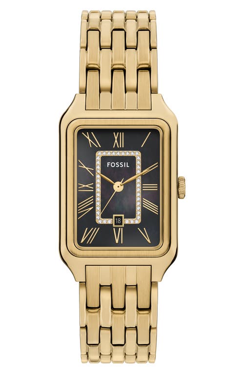 Fossil Women's Raquel Three-hand Date Gold-tone Stainless Steel Watch, 26mm In Gold