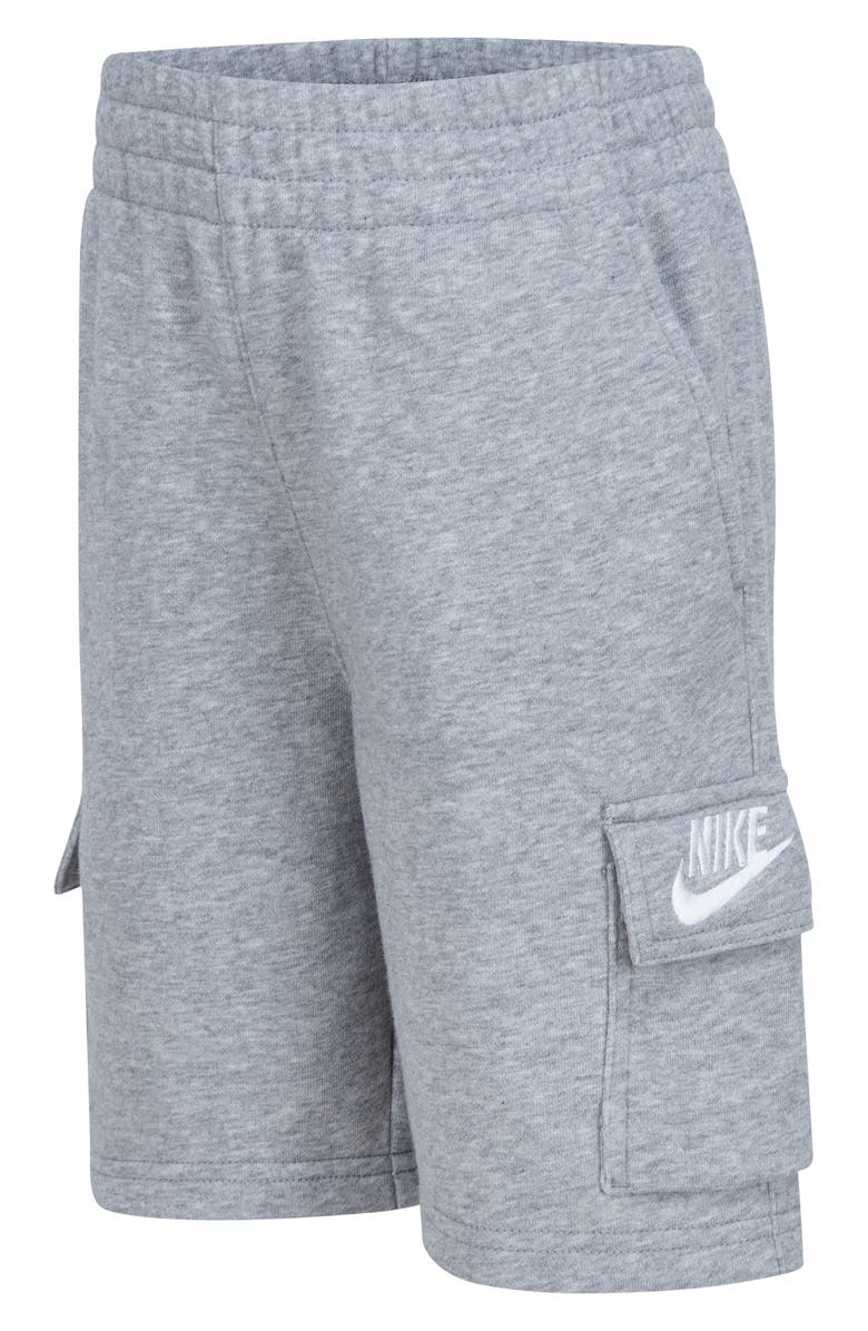 Nike Kids' French Terry Cargo Shorts, Alternate, color, Dark Grey Heather