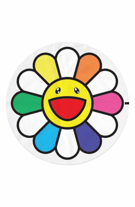 Slowtide Takashi Murakami Round Rainbow Flower Towel