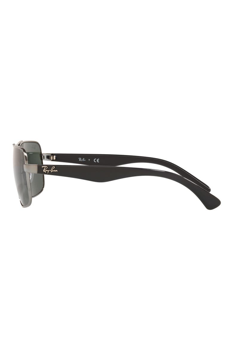 60mm Navigator Sunglasses, Alternate, color, GUNMETAL