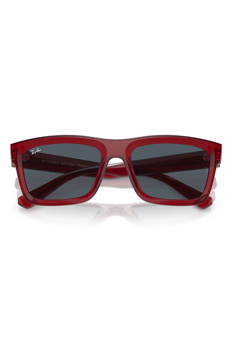 Ray-Ban Warren 57mm Rectangular Sunglasses, Alternate, color, Transparent Red