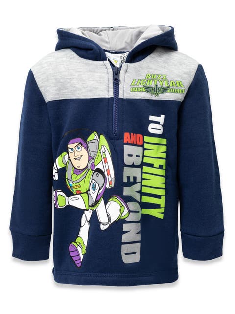 Toy Story Buzz Lightyear Fleece Quarter-Zip Hooded Sweatshirt