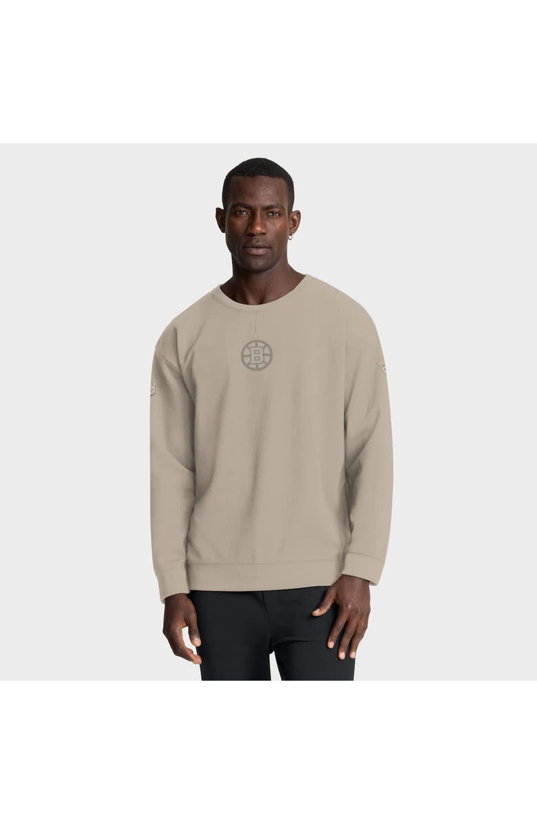 FANATICS Men
s Fanatics Tan Boston Bruins Authentic Pro Road Tri-Blend Sweatshirt, Alternate, color, Tan