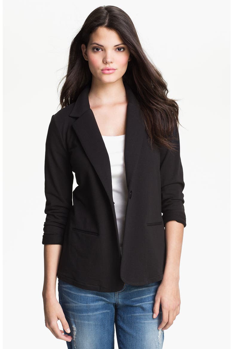 Long Boyfriend Blazer, Main, color, BLACK