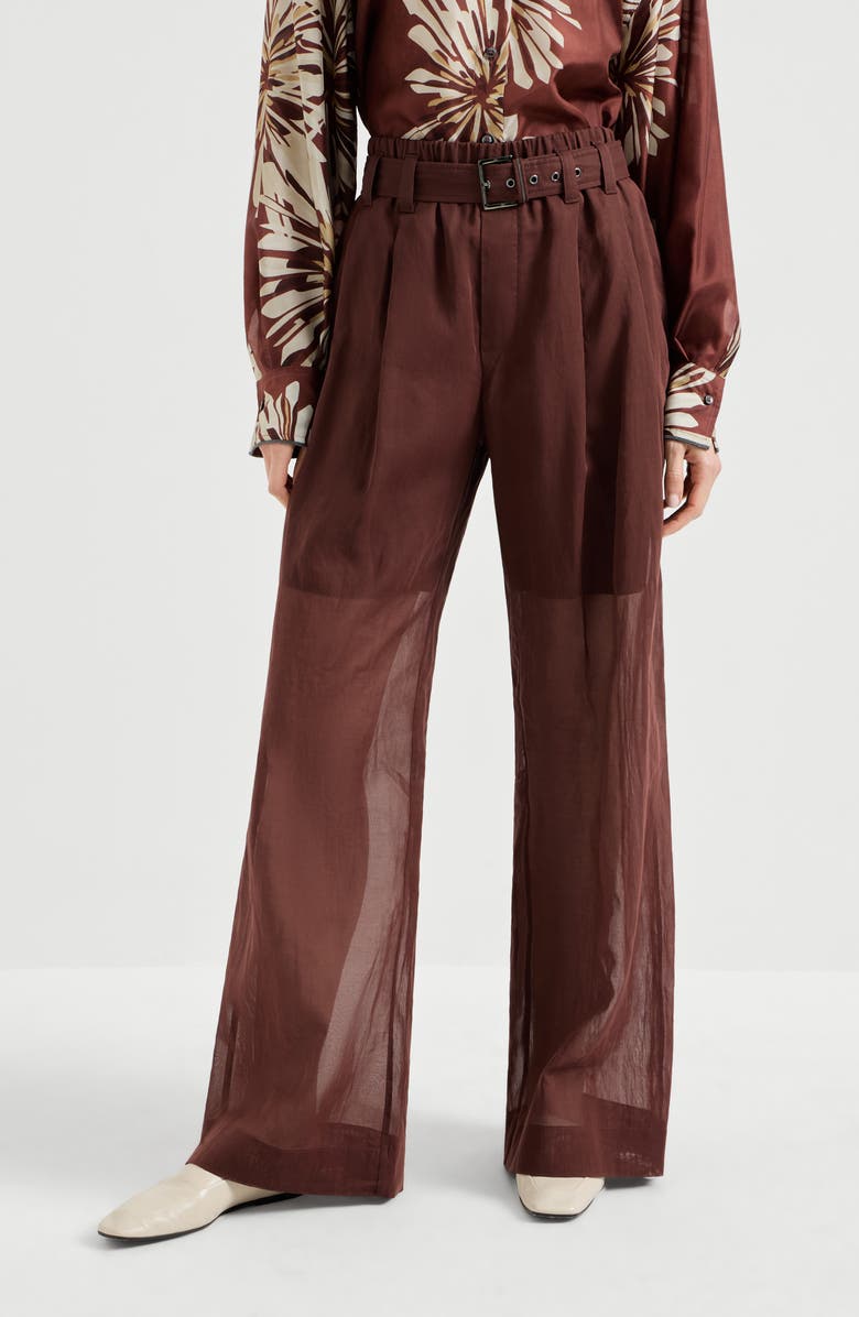 Brunello Cucinelli Loose trousers, Main, color, Bordeaux