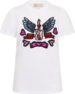 Maison Common Cotton T-Shirt With Embroidery Rock and Romance
