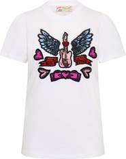 Maison Common Cotton T-Shirt With Embroidery Rock and Romance