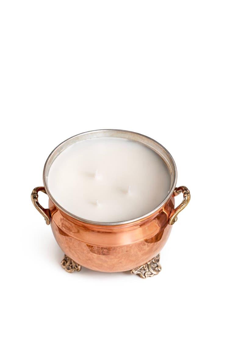 Vintage French Inspired Grapefruit Mint Jardinière Candle, Alternate, color, Copper