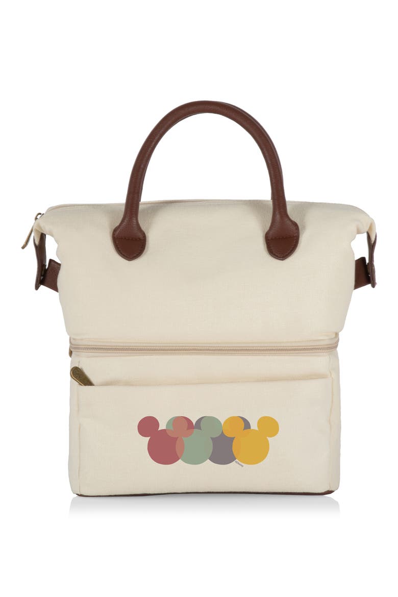 x Disney Mickey Mouse Urban Insulated Lunch Cooler, Main, color, BEIGE WITH BROWN ACCENTS