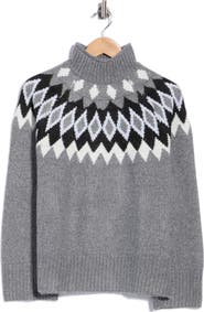 Sanctuary Fair Isle Mock Neck Sweater
