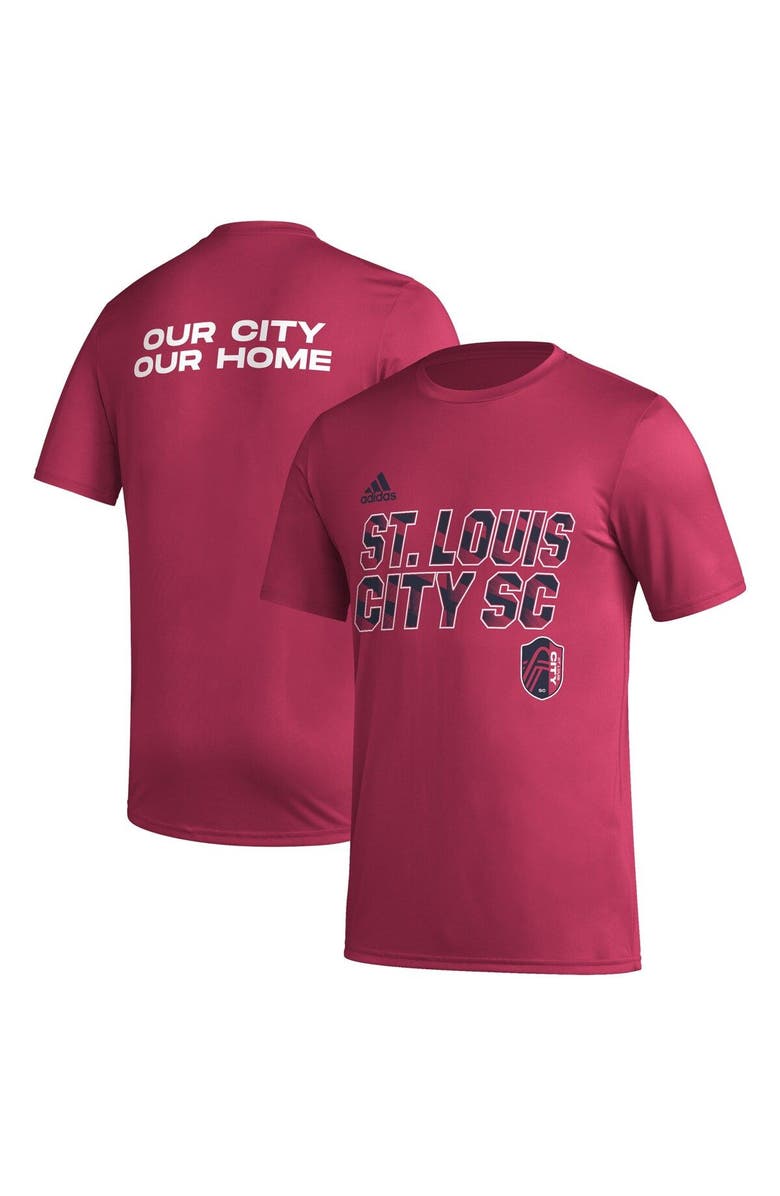 adidas Men's adidas Red St. Louis City SC Team Jersey Hook AEROREADY T-Shirt, Main, color,