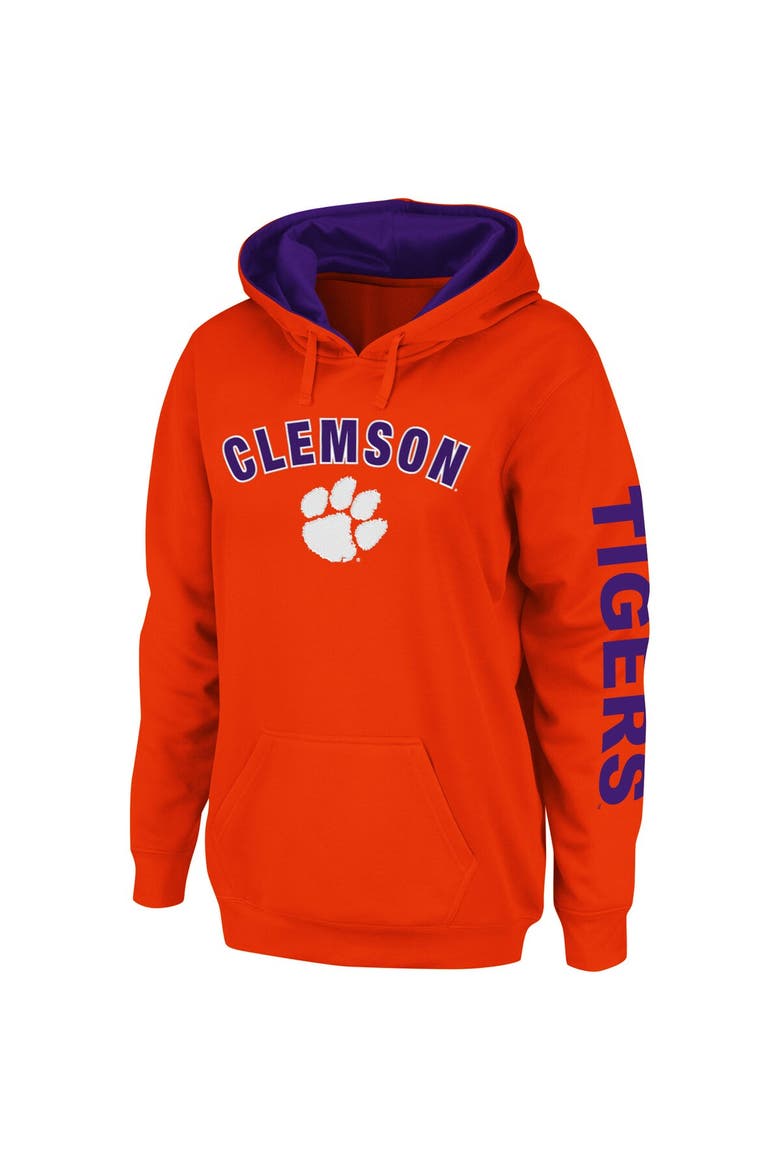 Women's Colosseum Orange Clemson Tigers Loud and Proud Pullover Hoodie, Main, color, Orange