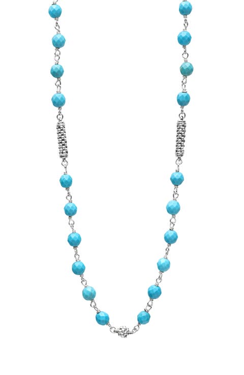 Caviar Icon Turquoise Bead Necklace