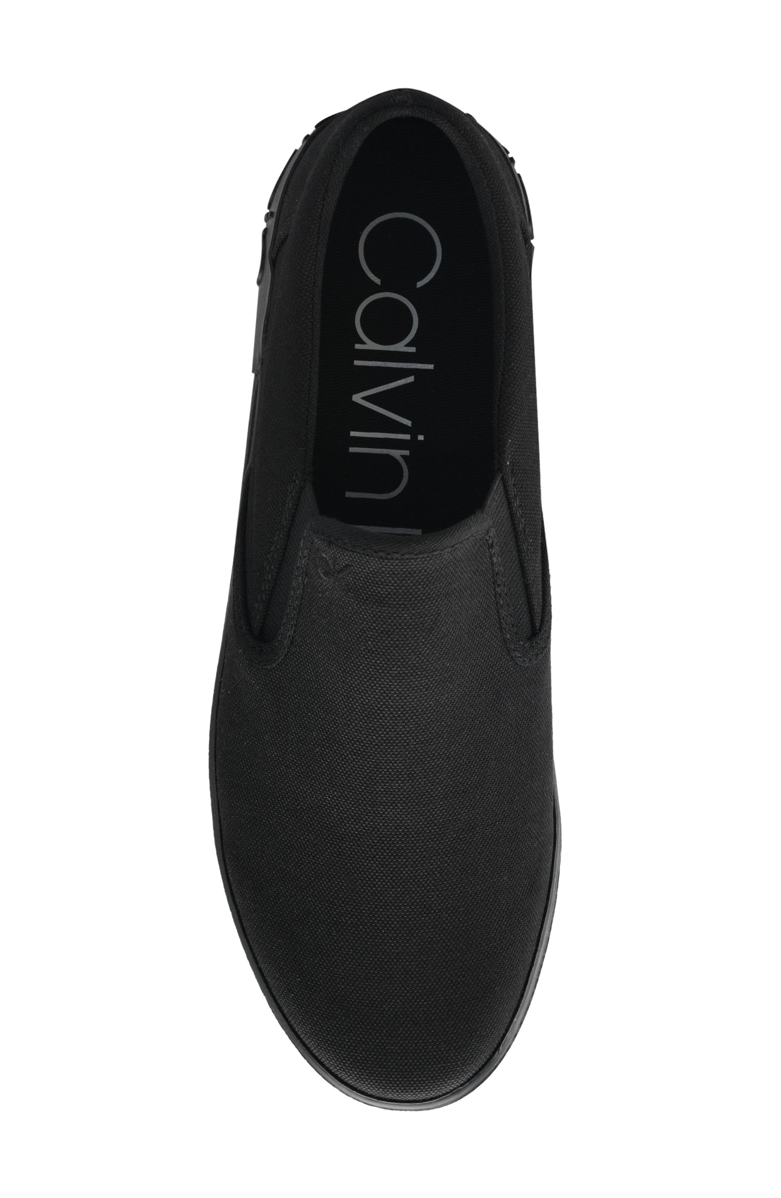 Calvin Klein Ryor Slip-On Sneaker, Alternate, color, Black/ Black/ Black Canvas