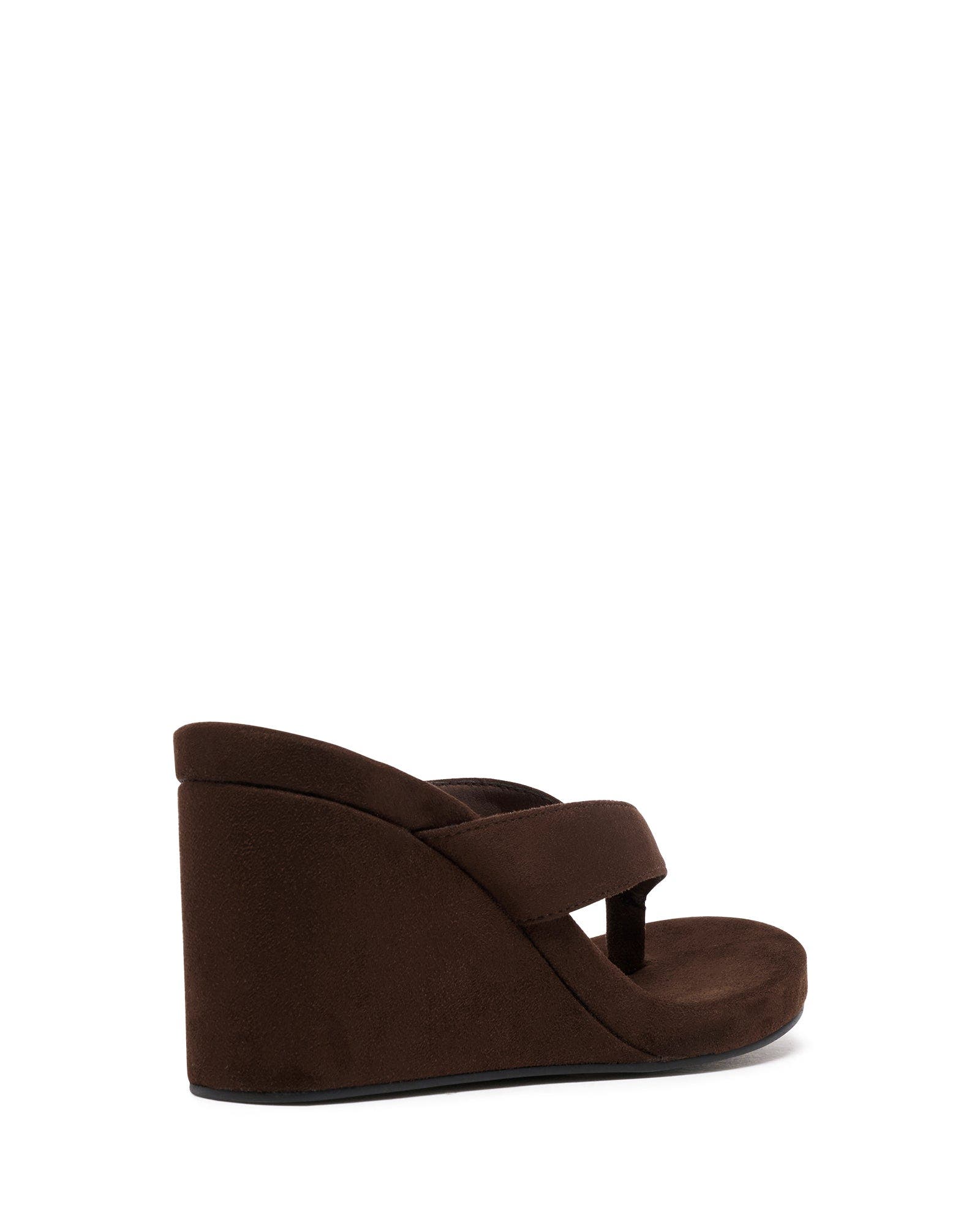 Therapy Australia Ren Wedge Sandal, Alternate, color, Chocolate Tonal Faux Suede