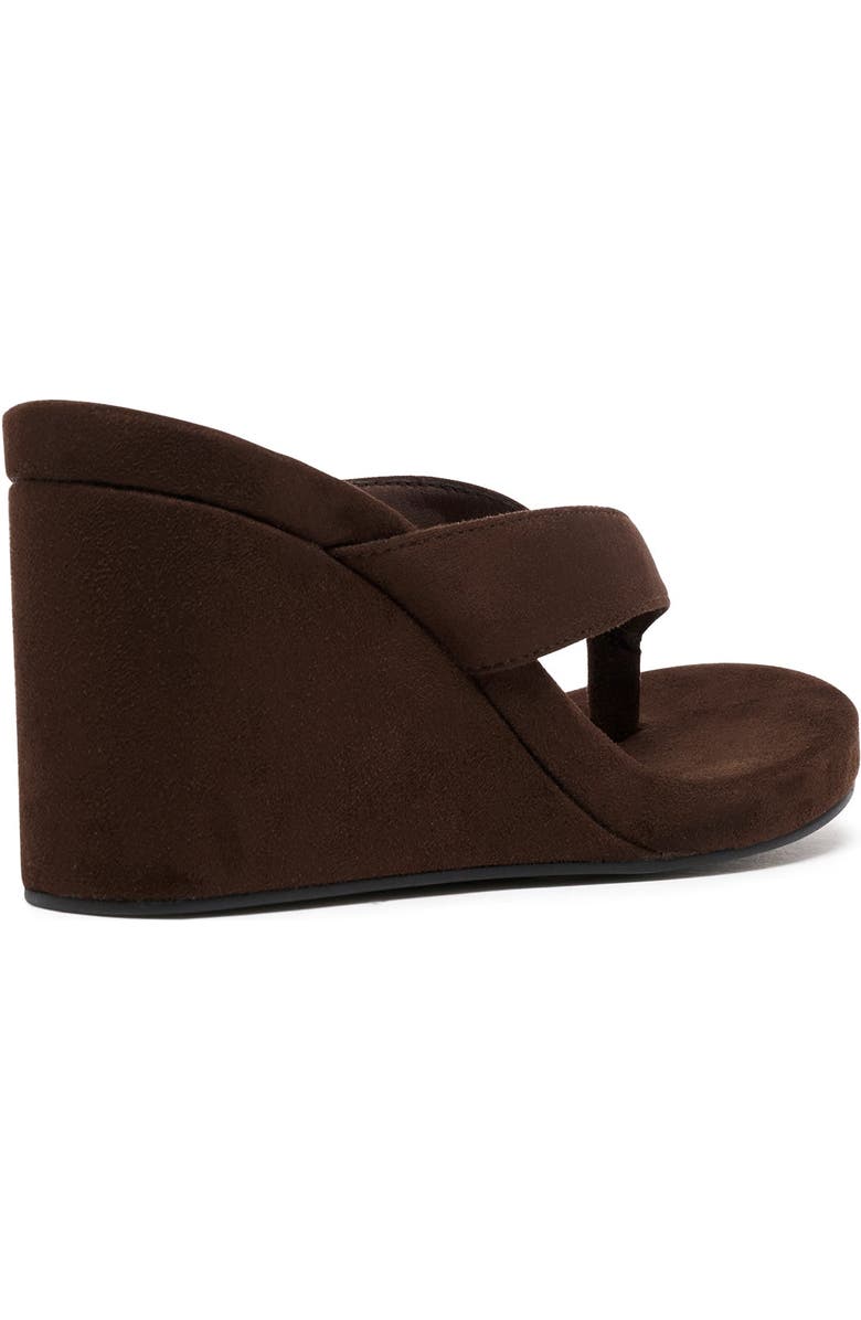 Therapy Australia Ren Wedge Sandal, Alternate, color, Chocolate Tonal Faux Suede