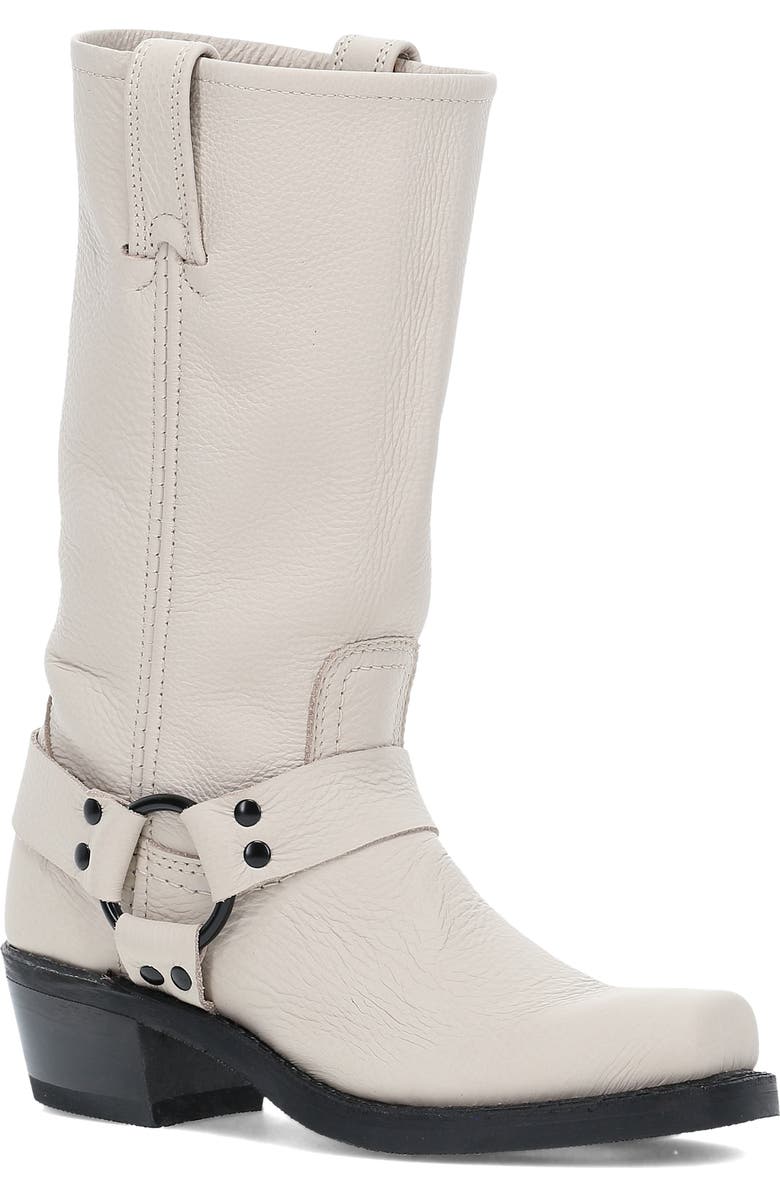 Frye Harness Square Toe Boot, Main, color, Stone