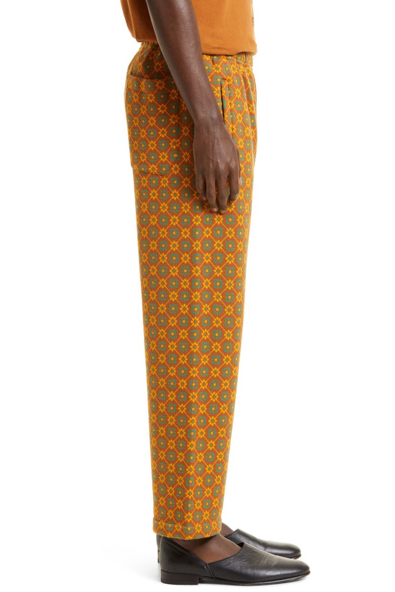 Floral Jacquard Sweatpants, Alternate, color, BROWN MULTI