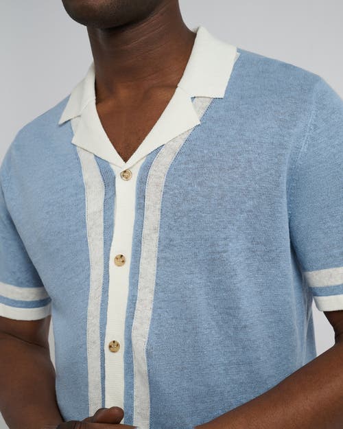 ONIA ONIA LINEN KNIT CAMP SHIRT
