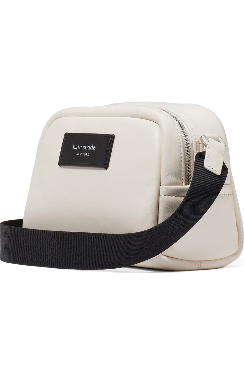 Kate Spade New York puffed small leather crossbody bag, Alternate, color, Parchment