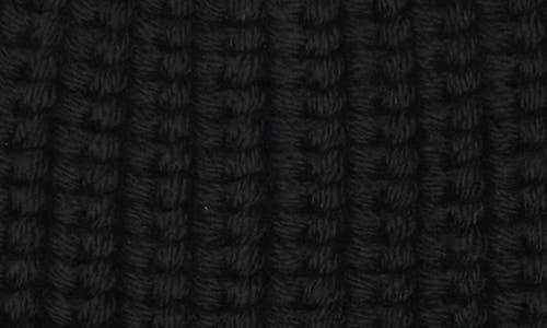 Moncler Logo Patch Virgin Wool Beanie In Black