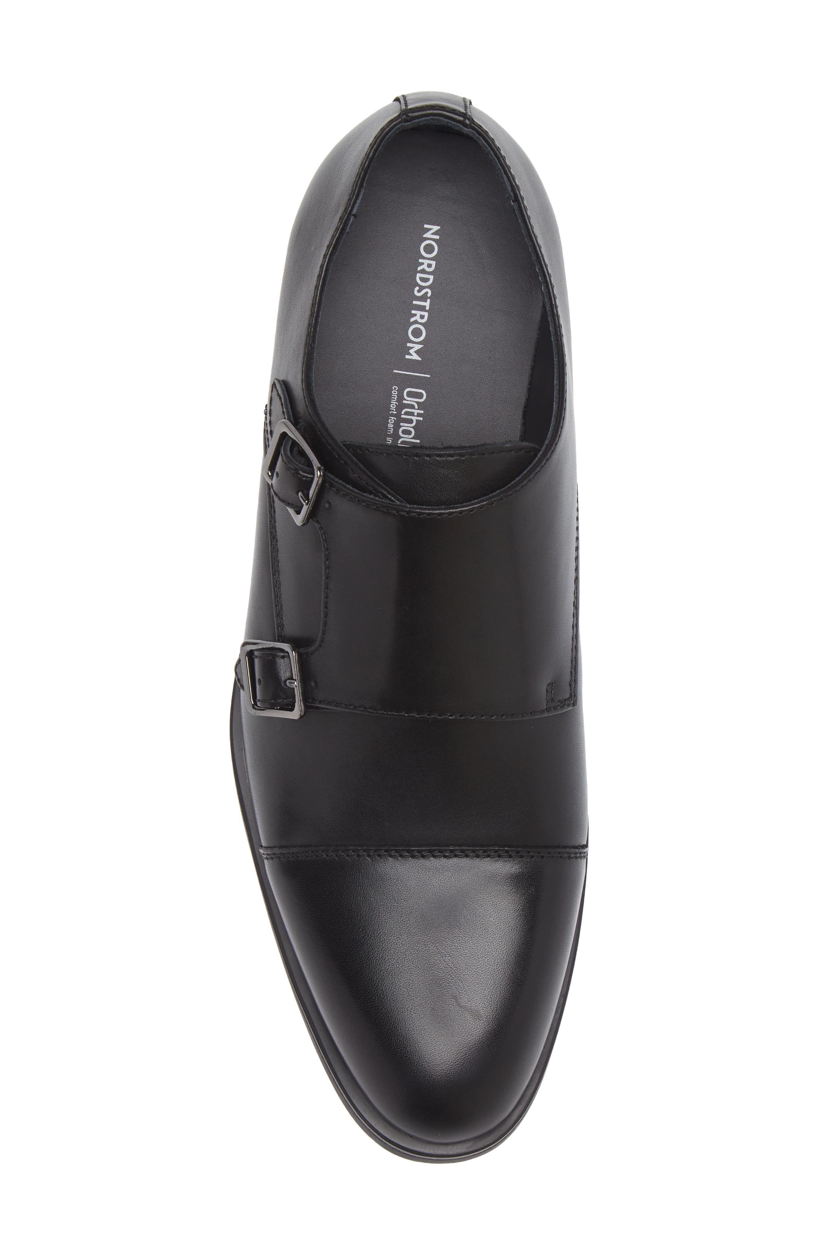 Nordstrom Edison Double Monk Strap Shoe, Alternate, color, Black