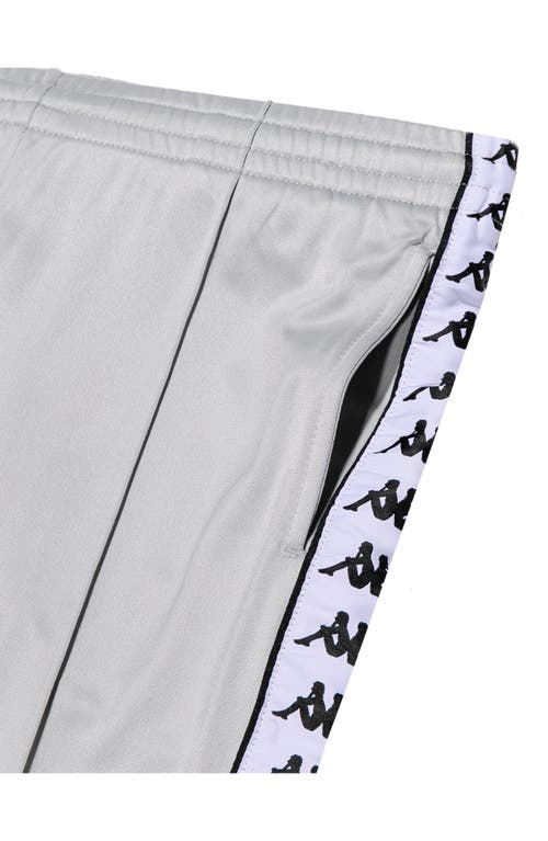 Kappa 222 Banda Rastoria Slim Fit Tricot Joggers In Grey/white/black