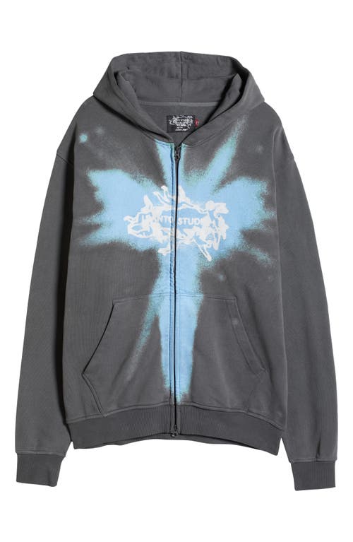 Santo Studio I See Them Cotton Hoodie In Faded Black