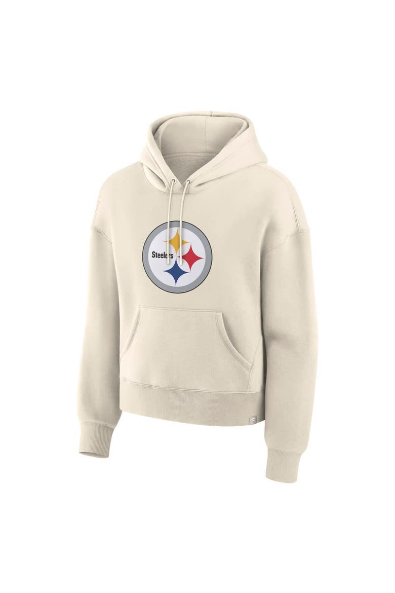 Women's Fanatics Cream Pittsburgh Steelers Dove Legacy Pullover Hoodie, Alternate, color, Cream