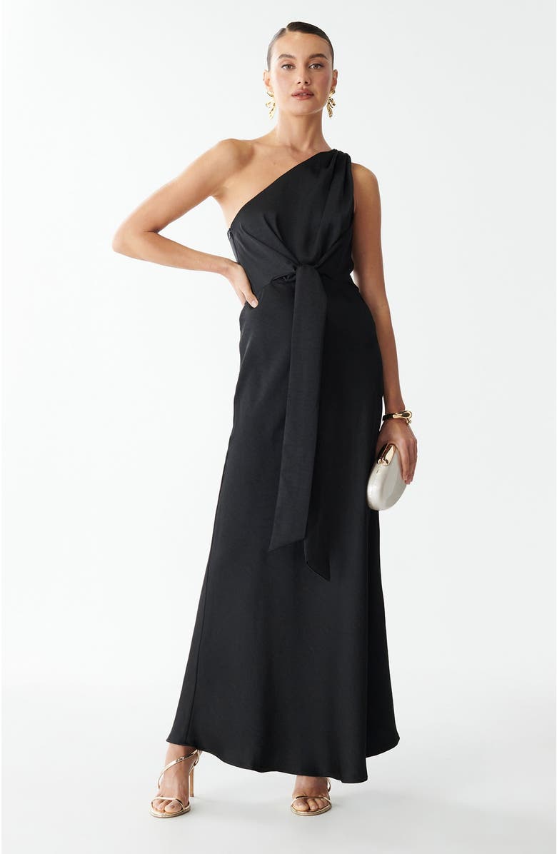 SAVEL Kylie Midi Dress, Alternate, color, Black