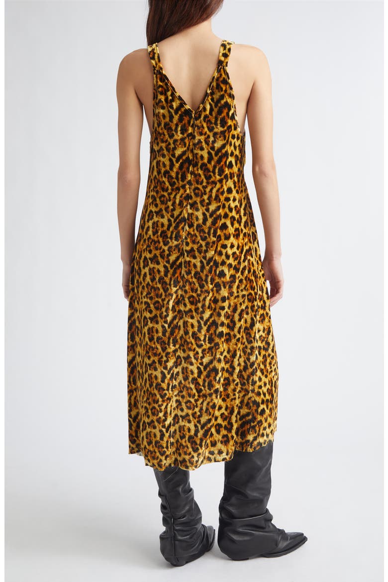 Grunge Leopard Print Slipdress, Alternate, color, LIGHT BROWN LEOPARD