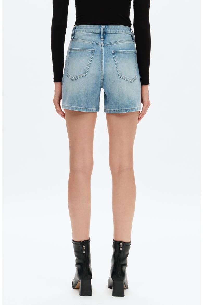 Elowen High Waist Denim Shorts, Alternate, color, LIGHT BLUE